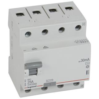 Prúdový chránič RX3 4P 25A/4/0,03A AC  ( LEGRAND modulárne)