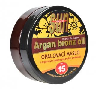 SUN Argan oil opaľovacie maslo SPF 15 s arganovým olejom pre rýchle zhnednutie