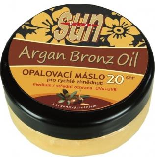 SUN Argan oil opaľovacie maslo SPF 20 s arganovým olejom pre rýchle zhnednutie