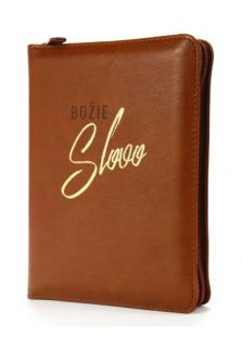 Biblia ekumenická s DT, vreckový formát, hnedá so zipsom, 2023 (SLOVO na cestu životom)