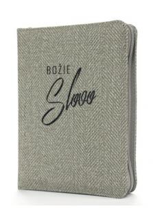 Biblia ekumenická s DT, vreckový formát, sivá so zipsom, 2023 (SLOVO na cestu životom)