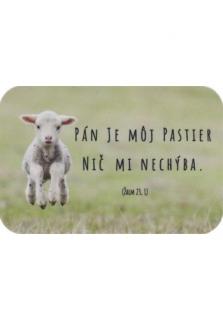 Magnetka: Pán je môj pastier nič mi nechýba. (Žalm 23,1) (Rozmer: 6 x 9 cm)
