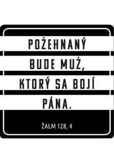 Magnetka - Požehnaný bude muž (Rozmer: 9 x 9 cm)