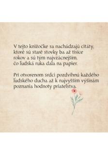 O priateľstve (Rozmer: 100 x 100 mm)
