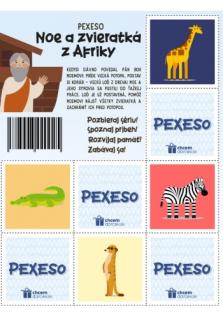 Pexeso - Noe a zvieratká z Afriky (Rozmer: 297 x 210 mm)