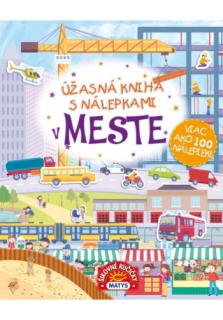 Úžasná kniha s nálepkami v meste