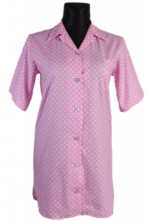 Nočná košeľa bavlnená bodkovaná rúžová NKBL203  (NKBL203 )