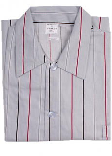 Pánsky pyžamový kabátik šedé pásiky KB105 (KB105)