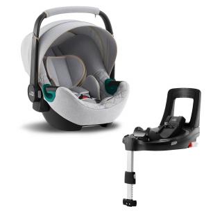 Autosedačka Baby-Safe 3 i-Size Bundle Flex iSense, Nordic Grey (Autosedačka 0- 15 mesiacov)