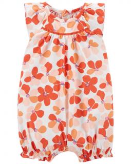 CARTER'S Overal letný Orange Floral dievča 12m