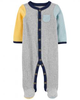 CARTER'S Overal na cvoky Sleep&amp;Play Grey&amp;Multicolor chlapec NB, veľ. 56