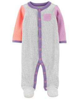 CARTER'S Overal na cvoky Sleep&amp;Play Grey&amp;Multicolor dievča 3m