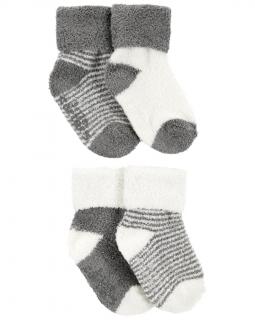 CARTER'S Ponožky Stripes Grey neutrál LBB 4ks 0-3m