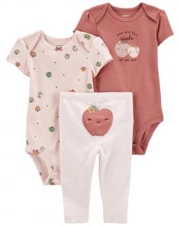 CARTER'S Set 3dielny body kr. rukáv 2ks, legíny Pink Apple dievča 12m