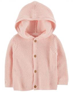 CARTER'S Sveter s kapucňou Pink dievča NB/ veľ. 56