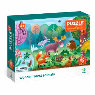 DODO Puzzle biomy Zázračné lesné zvieratá 60 dielov
