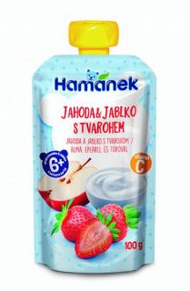 HAMÁNEK Jahoda &amp; jablko s tvarohom 100 g