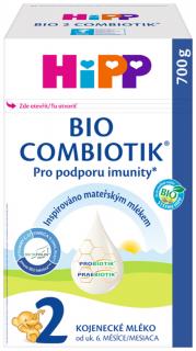 HiPP 2 BIO Combiotik pokračovacia mliečna dojčenská výživa , od uk. 6. mesiace, 700 g