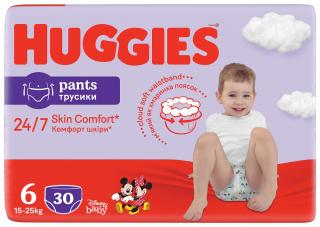 HUGGIES Pants Nohavičky plienkové jednorazové 6 (15-25 kg) 30 ks