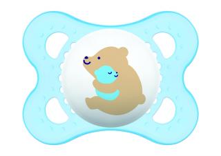 MAM Cumlík Flow 0-6m, silikón modrý medveď