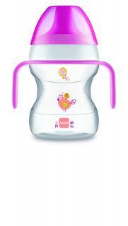 MAM Hrnček na učenie Learn to drink cup 190 ml, 6m+, ružový