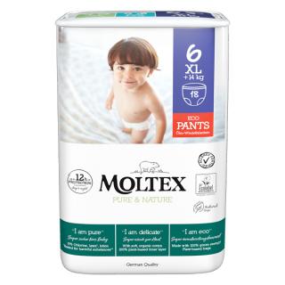 MOLTEX Pure&amp;Nature Nohavičky plienkové jednorazové 6 XL (14 kg+) 18 ks
