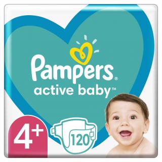 PAMPERS Active Baby Plienky jednorazové 4+ (10-15 kg) 120 ks - MEGA PACK