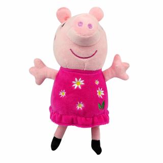 PEPPA Pig ECO plyšová Peppa 20cm kvietkové šaty