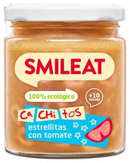 SMILEAT Organic CA-CHI-TOS Zeleninový príkrm malé kúsky paradajok s hviezdičkami 230 g, 10m+