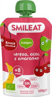 SMILEAT Organic kapsička Čerešňa, Acai and Amarant 100 g, 8m+