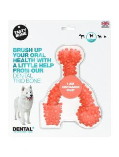 TASTY BONE Dental trio kostička nylonová pre veľkých psov - Škorica &amp; Mäta