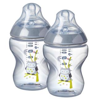 TOMMEE TIPPEE Dojčenská fľaša s obrázkami C2N, 0m+, 2 ks, 260 ml