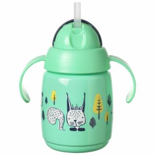 TOMMEE TIPPEE Hrnček netečúci Superstar so slamkou 300ml 6m+ Green