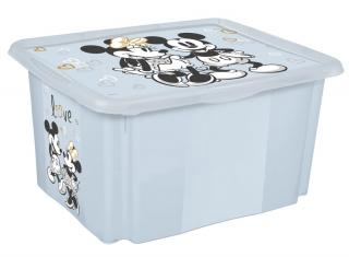 Úložný box s vekem velký  Mickey , Modrá II