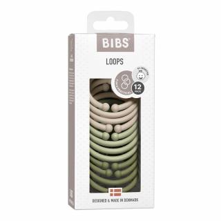 BIBS Loops krúžky 12ks Varianta: Vanilla/Sage/Olive