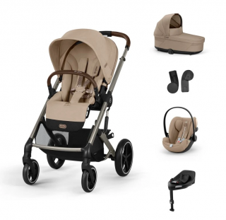 Cybex Kombinovaný kočíky Balios S Lux Set M Varianta: Almond Beige