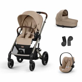 Cybex Kombinovaný kočíky Balios S Lux Set S Varianta: Almond Beige