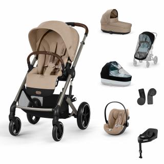 Cybex Kombinovaný kočíky Balios S Lux Set XL Varianta: Almond Beige