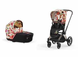 Cybex Priam Kombinovaný kočík 2v1 FASHION Spring Blossom s podvozkom rose gold Varianta: Light