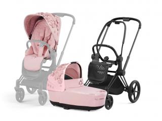 Cybex Priam Kombinovaný kočík 2v1 Simply Flowers Light Pink Varianta: s podvozokom MATT BLACK