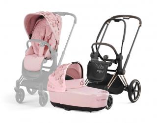 Cybex Priam Kombinovaný kočík 2v1 Simply Flowers Light Pink Varianta: s podvozokom ROSE GOLD