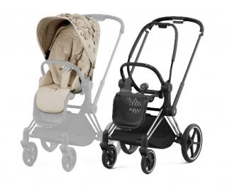 Cybex Priam Športový kočík Simply Flowers Mid Beige Varianta: s podvozokom CHROME BLACK