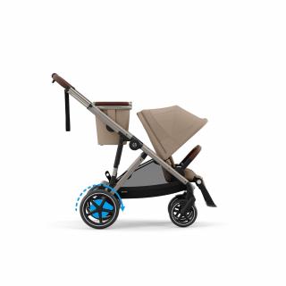 Cybex Športový kočík e-Gazelle S + Fusak Snogga ZDARMA Varianta: Almond Beige / Taupe Frame