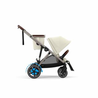 Cybex Športový kočík e-Gazelle S + Fusak Snogga ZDARMA Varianta: Seashell Beige / Taupe Frame