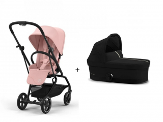 Cybex Športový kočík Eezy S Twist+2 + Hlboká vanička ZDARMA Varianta: Candy Pink / Black Frame