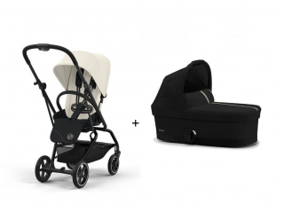 Cybex Športový kočík Eezy S Twist+2 + Hlboká vanička ZDARMA Varianta: Canvas White / Black Frame