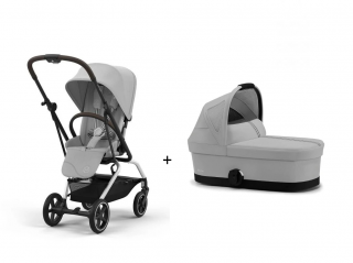 Cybex Športový kočík Eezy S Twist+2 + Hlboká vanička ZDARMA Varianta: Fog Grey / Silver Frame
