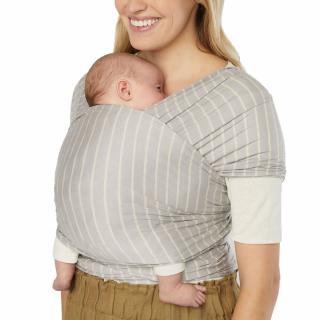 Ergobaby Šatka AURA Sustainably Sourced Knit Baby Wrap Varianta: Grey Stripe