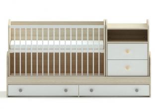 FAKTUM Kombi Postieľka Colette 70x120 cm Varianta: Colette White Bez lišty proti okusu