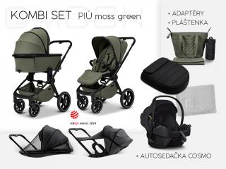 MOON Kombi set PIÚ 2025 Varianta: Black chrome / Moss green